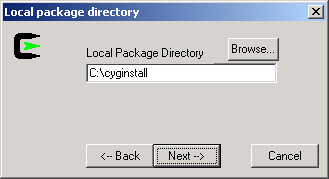Cygwin Download - Local package directory