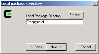 Cygwin Install - Local package directory